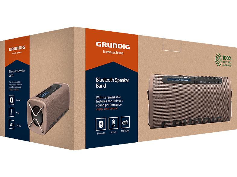 GRUNDIG Band Bluetooth Hoparlör Kahverengi_5