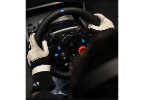 Volante  Logitech G G29 Driving Force, PS5/PS4/PS3, PC, 6 velocidades,  Pedales ajustables, Force Feedback, Giro de 900°, Controles integrados,  Negro