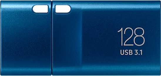 Clé USB 3.1 bleue avec le chiffre 128.