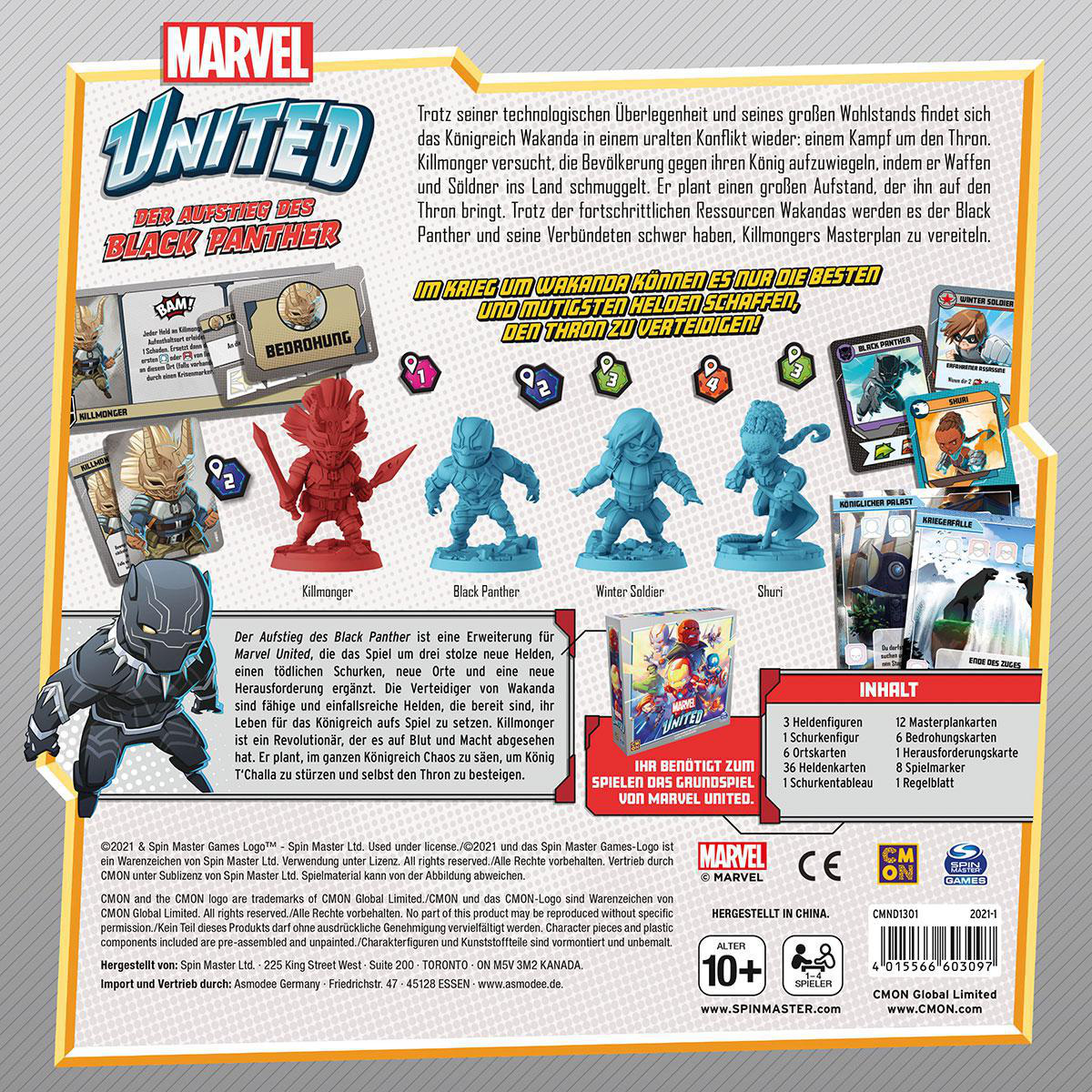 CMON Marvel United - Der Aufstieg des Black Panther Brettspiel Mehrfarbig