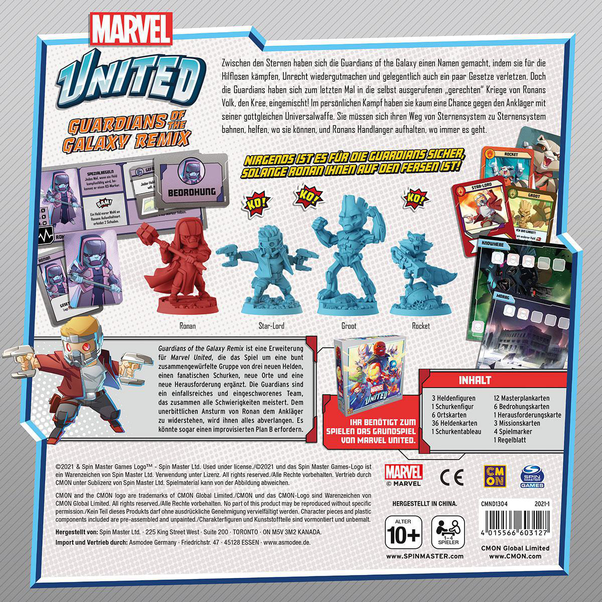 CMON Marvel United - Guardians of the Galaxy Remix Brettspiel Mehrfarbig