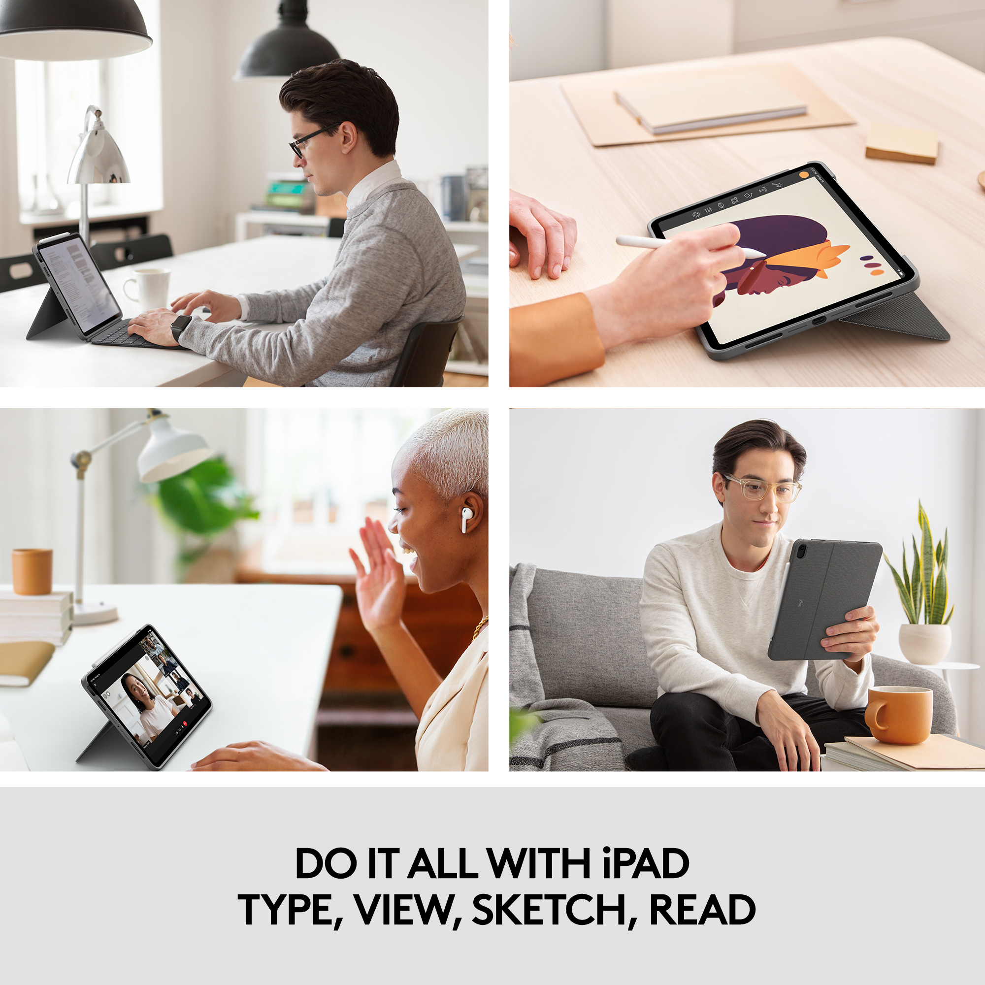 Logitech Cobo Touch Custodia con Tastiera per iPad Pro 11 pollici (1a