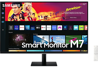 SAMSUNG Smart Monitor M70B mit Fernbedienung, 32 Zoll, UHD 4K, WLAN/BT, HDR10, 300cd, 4ms, 60Hz, VA, ​Schwarz