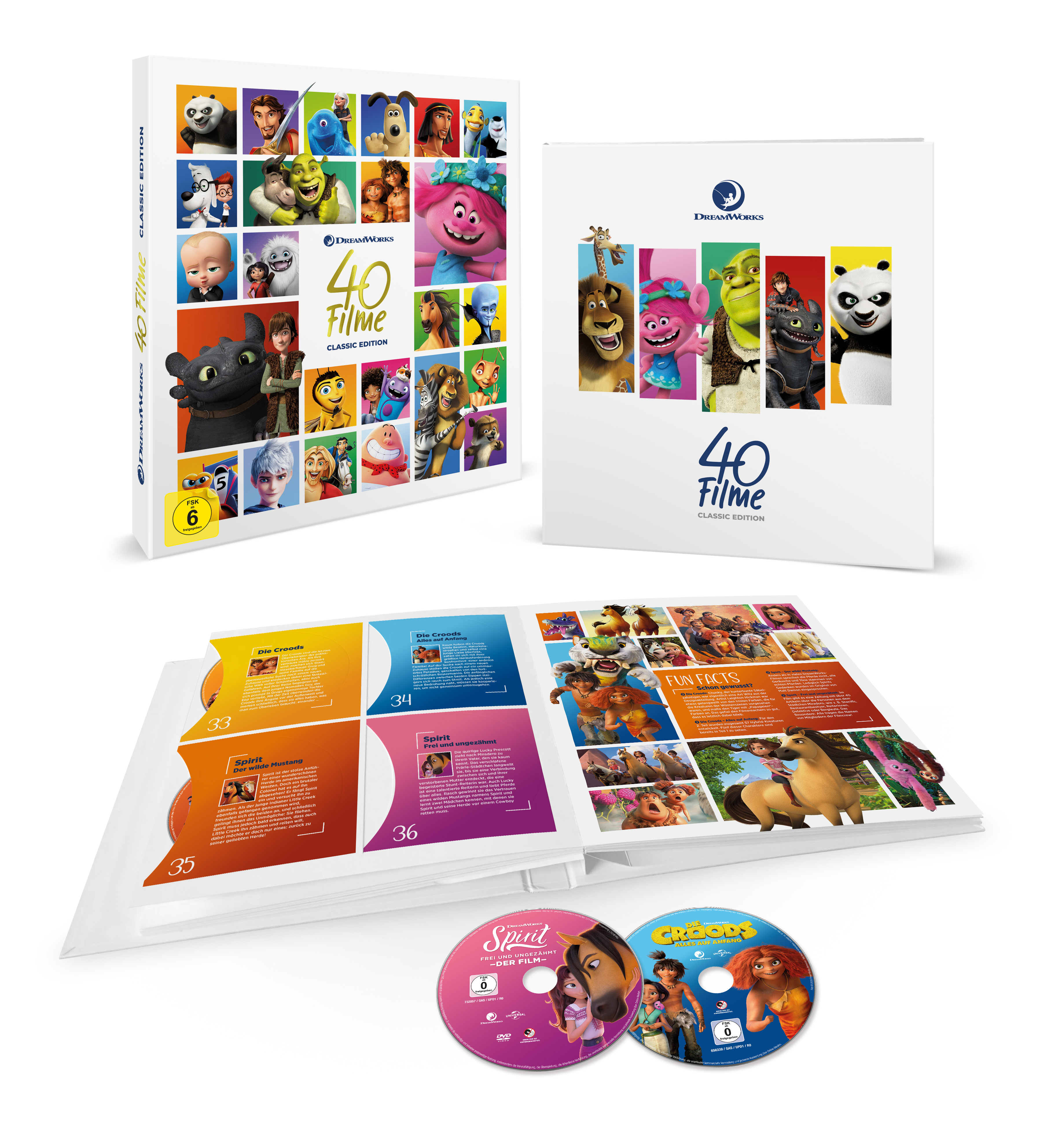 Dreamworks Classics - Limited Komplettbox - inkl. Croods 2 und Spirit 2 (40 Filme) [DVD + Video Album]