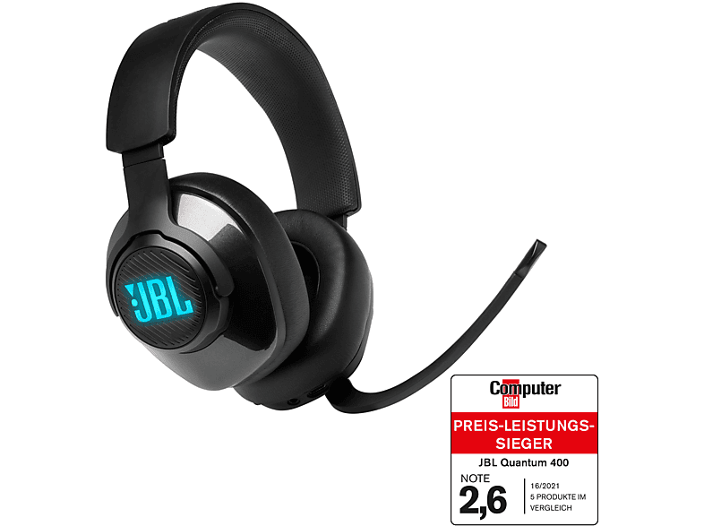 JBL Gaming Headset Quantum 400 schwarz, 3.5mm, USB (JBLQUANTUM400BLK