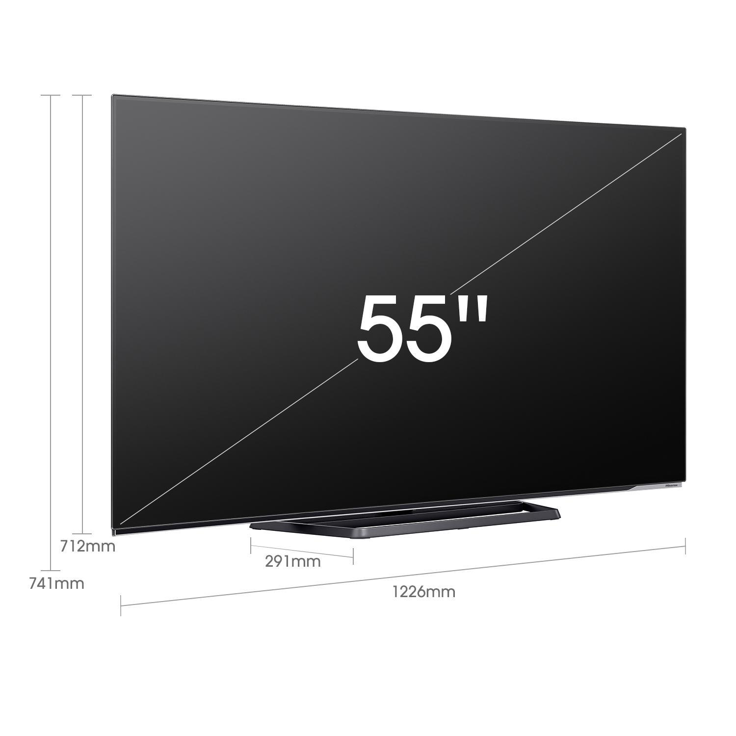 HISENSE 55A85G OLED TV (Flat, cm, U5.0) OLED SMART Zoll / VIDAA 139 55 TV, 4K
