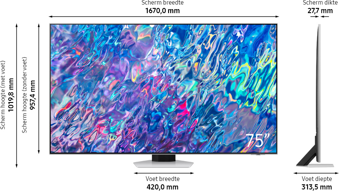 SAMSUNG 75" Neo QLED 4K Smart TV QE75QN85BATXXN - QLED 4K - Neo QLED-tv - 75 inch
