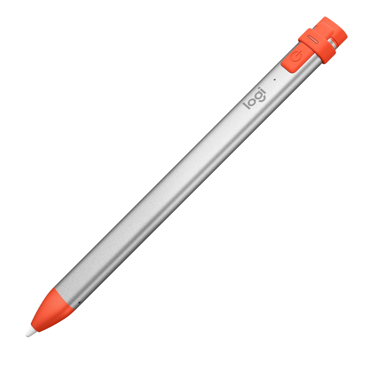 Stylus pen - Logitech Crayon, Digital, Para iPads con tecnología Apple Pencil, Diseño estabilizador, Naranja