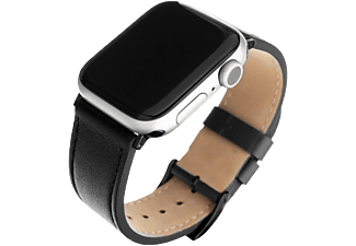 FIXED Armband Leder für Apple Watch 42/44/45mm, Schwarz