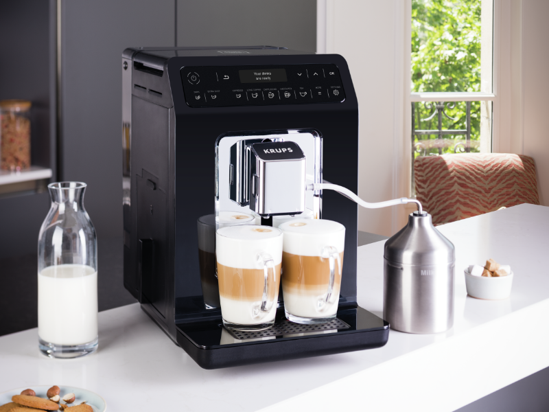 KRUPS Evidence EA8908 - Volautomatische espressomachine - Maximaal aantal kopjes: 2 - Melkslang - Zwart