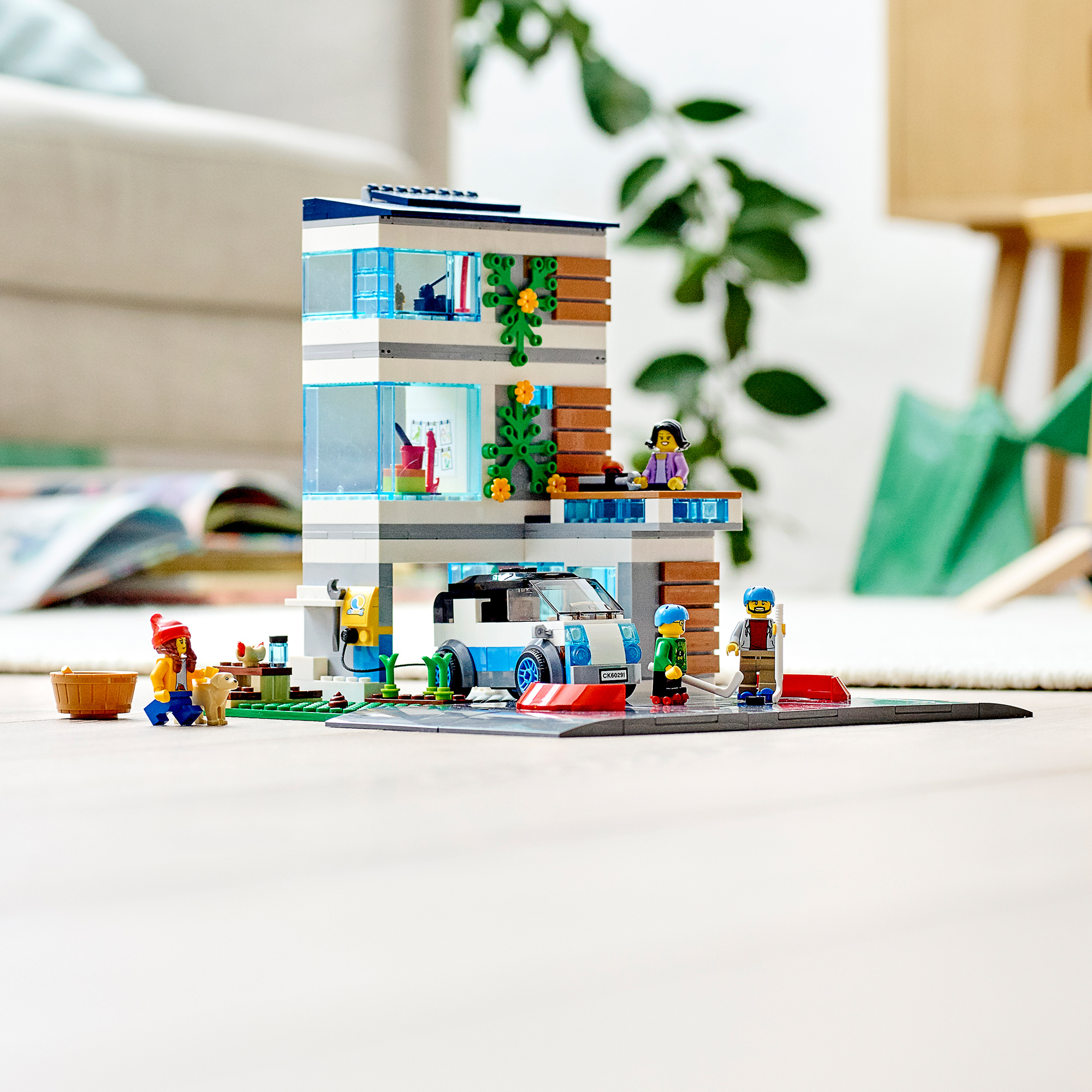 LEGO City 60291 Modernes Familienhaus Bausatz, Mehrfarbig