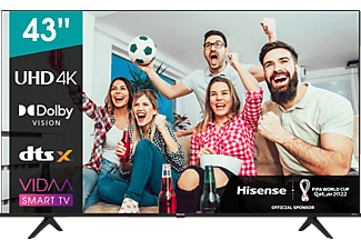 HISENSE 43A6CG LED TV (Flat, 43 Zoll / 108 cm, UHD 4K, SMART TV, VIDAA U5)