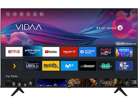 HISENSE 43A6CG LED TV (Flat, 43 Zoll / 108 cm, UHD 4K, SMART TV, VIDAA U5)