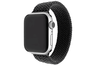 FIXED Nylonarmband für Apple Watch 42/44/45mm, Größe L, Schwarz