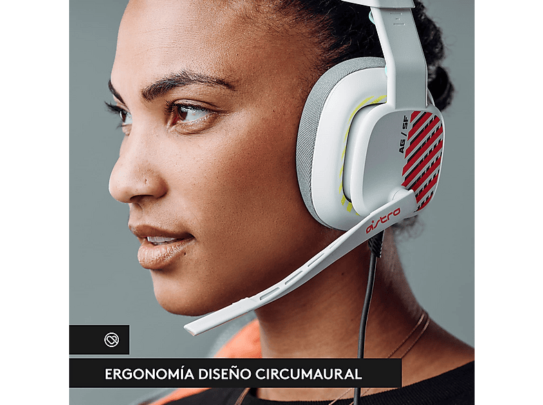 Auriculares gaming - Astro A10, De diadema, Con cable, Para Xbox Series X S, Micrófono volteable para silenciar, Control de volumen integrado, Blanco – imagen 2