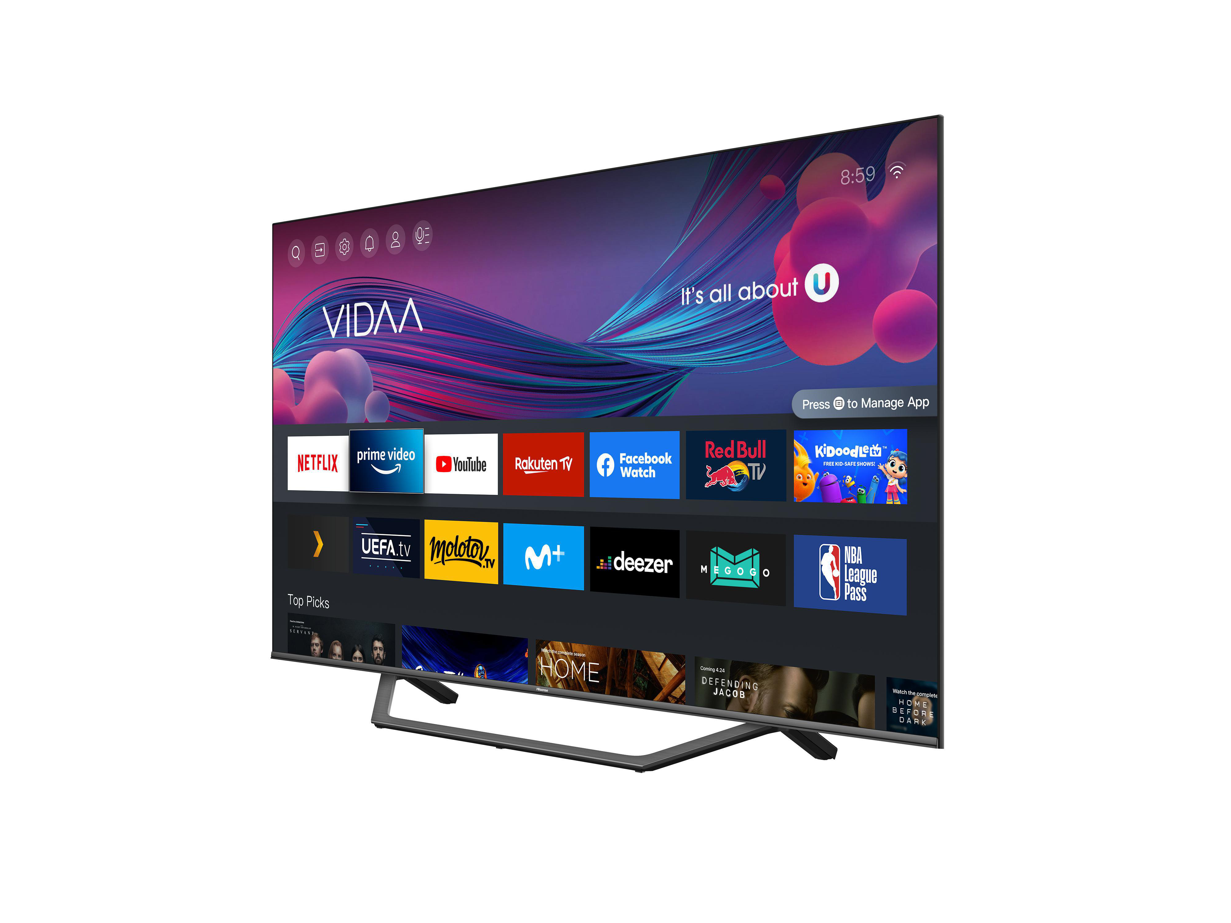 HISENSE 65A79GQ QLED TV (65 Zoll / 164 cm, UHD 4K, SMART TV, VIDAA U5)
