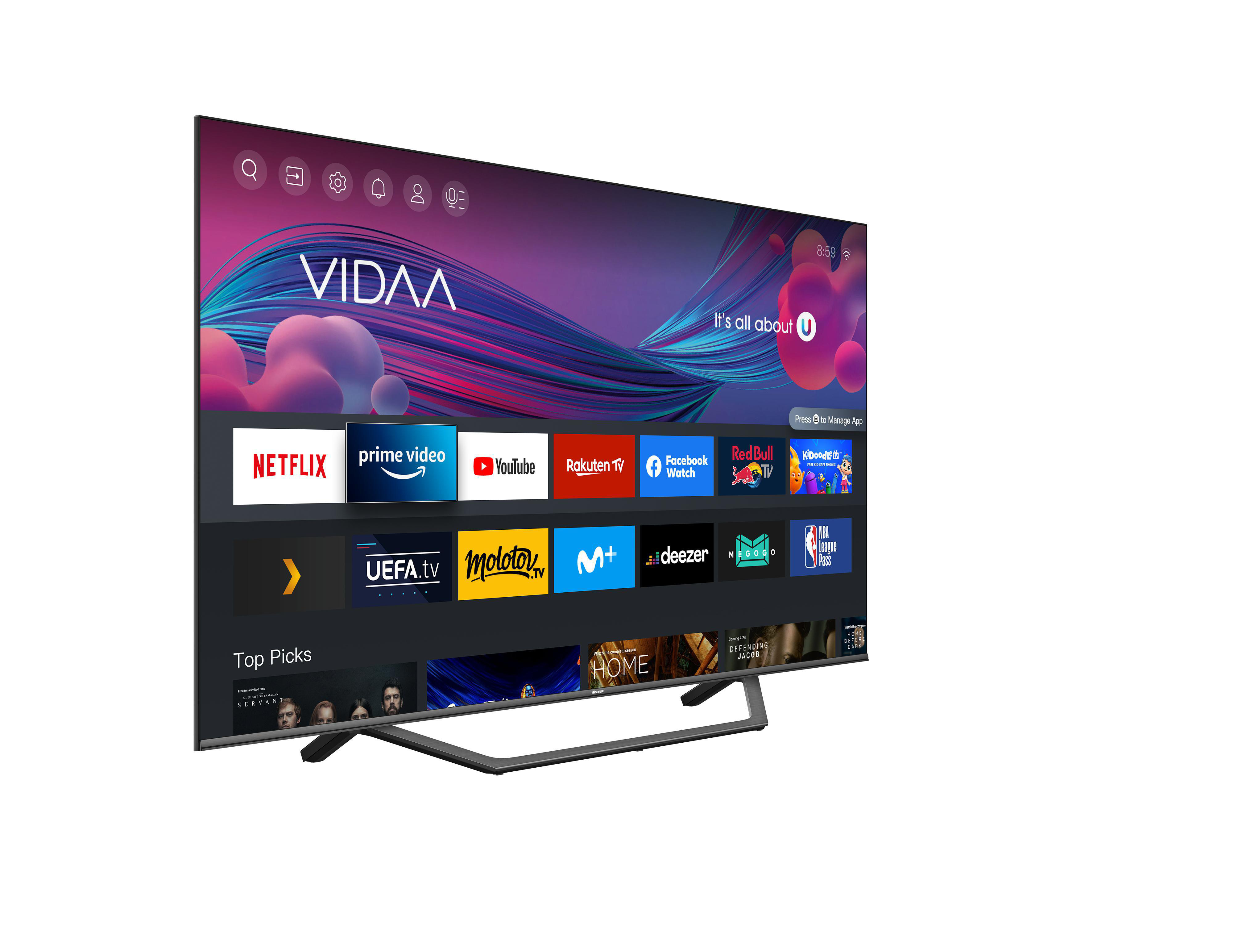 HISENSE 65A79GQ QLED TV (65 Zoll / 164 cm, UHD 4K, SMART TV, VIDAA U5)