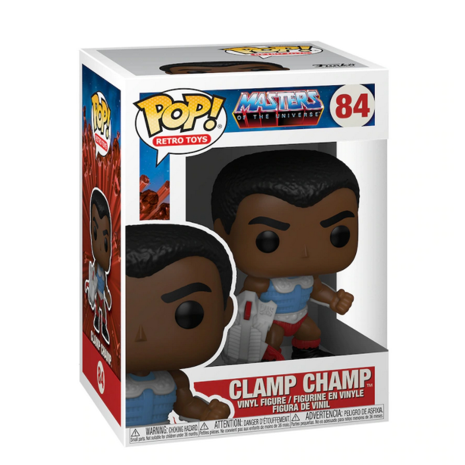 Figura Funko Pop! - Clamp Champ, Masters Of The Universe, 9.5 cm, Vinilo, Multicolor
