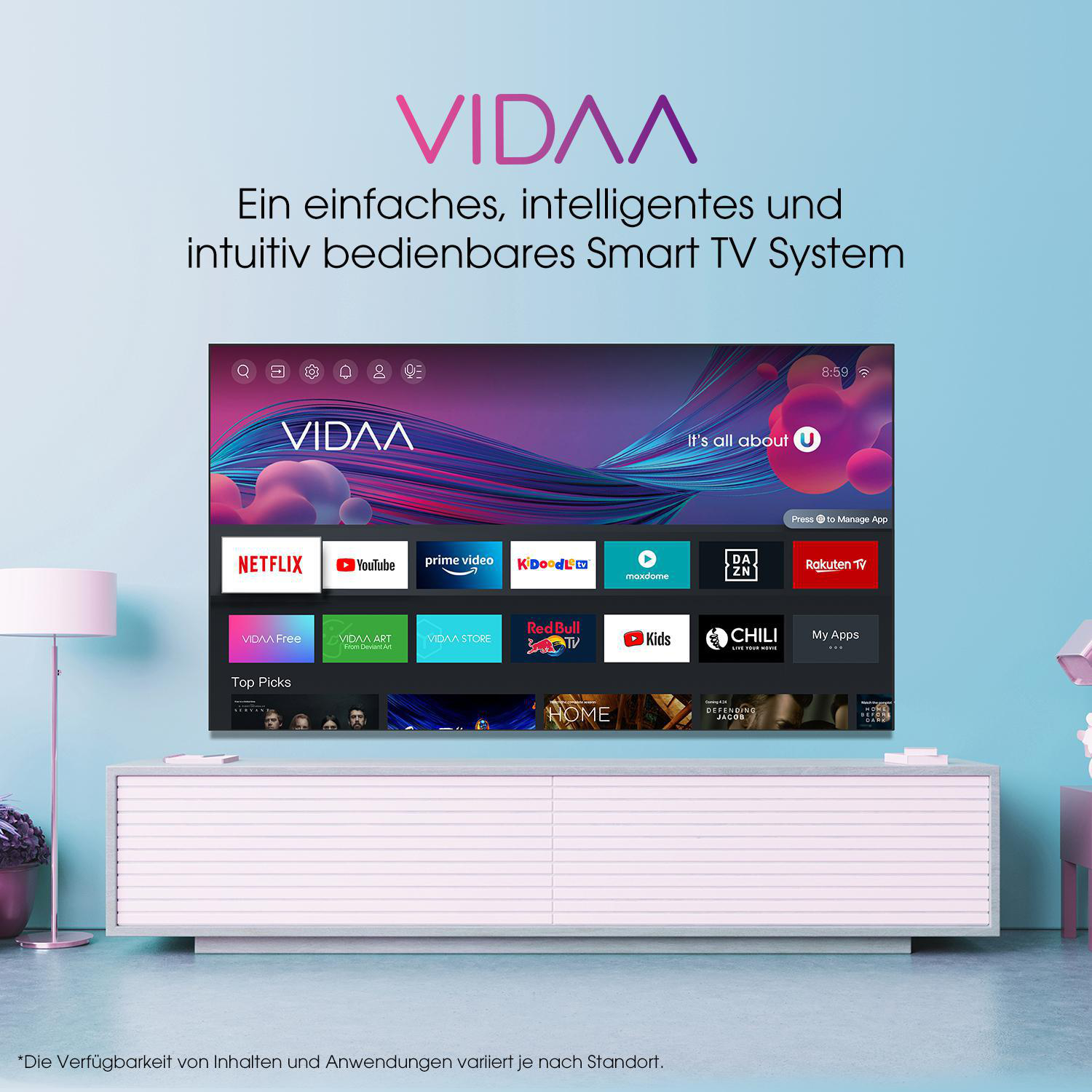 HISENSE 32A4BG LED TV (Flat, 32 Zoll / 80 cm, HD-ready, SMART TV, VIDAA U4)