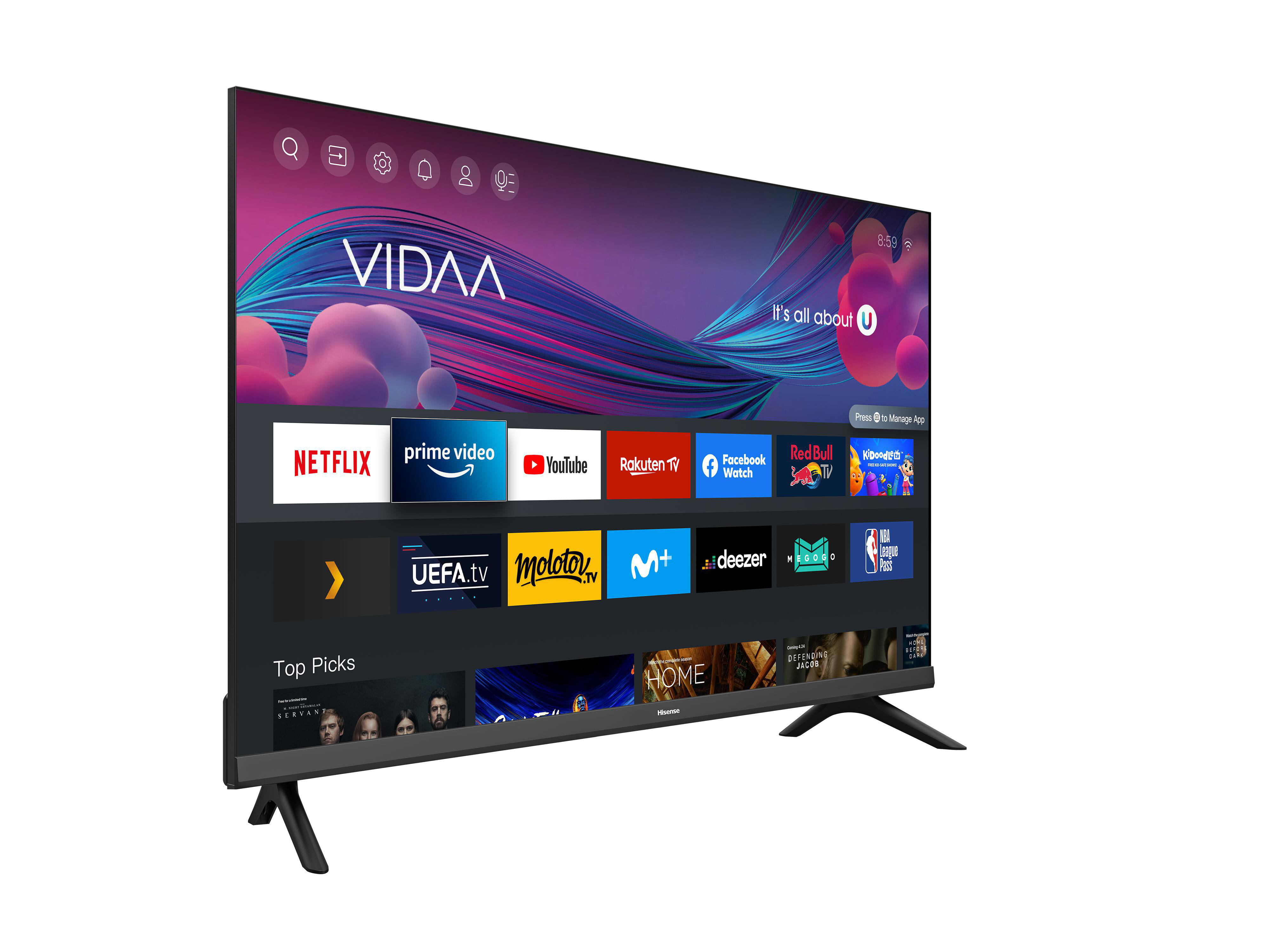HISENSE 32A4BG LED TV (Flat, 32 Zoll / 80 cm, HD-ready, SMART TV, VIDAA U4)