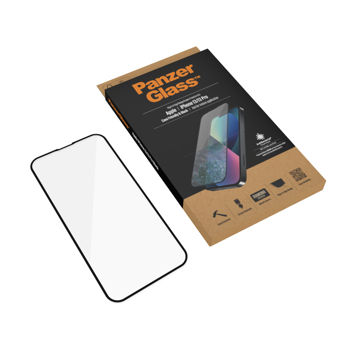PANZERGLASS Protection d'écran iPhone 13 / 13 Pro Noir (PZ-PRO2745)