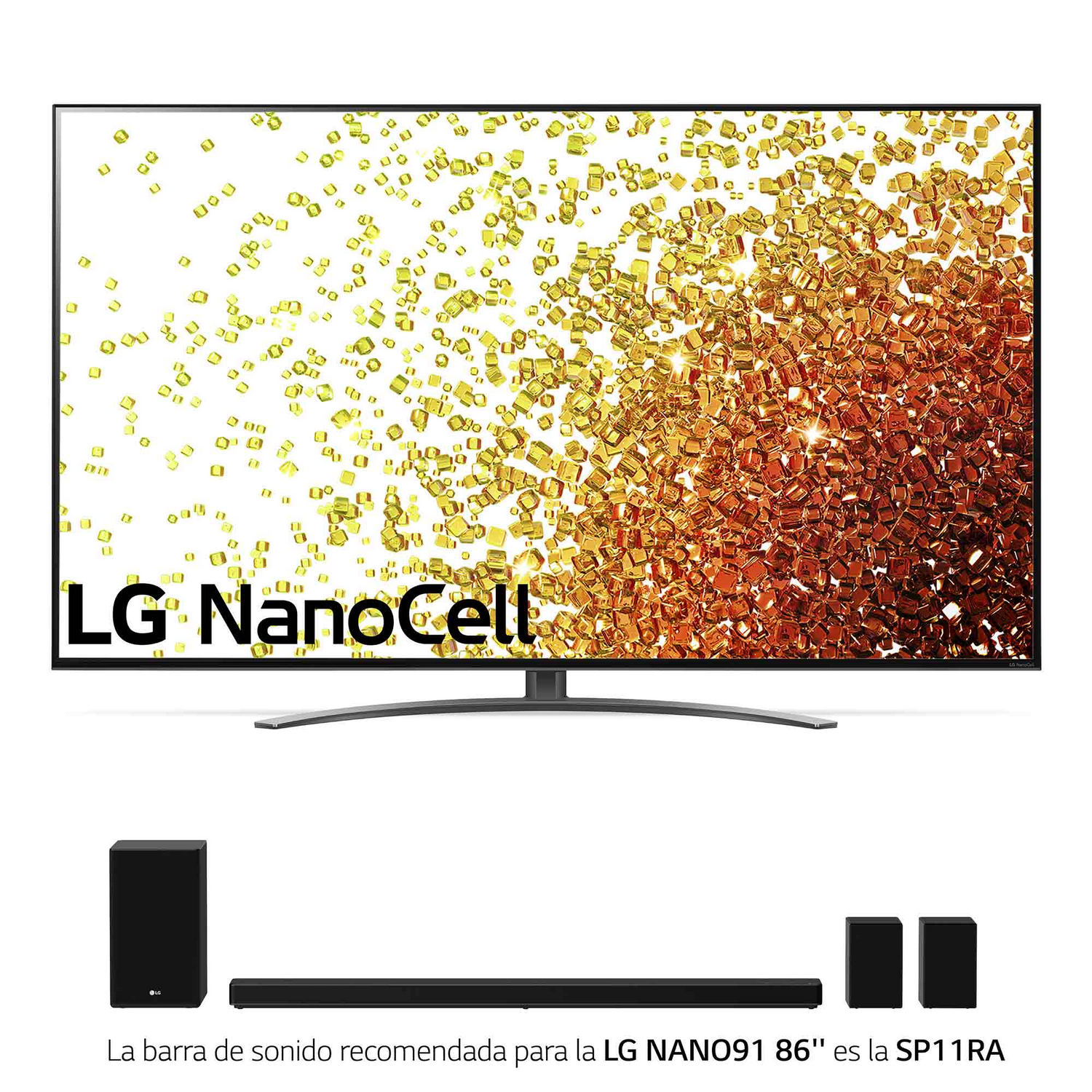 TV LED 86" - LG 86NANO916PA.AEU, UHD 4K, α7 Gen4, webOS 6.0, Smart TV, Asistentes de voz, Dolby Atmos, Negro