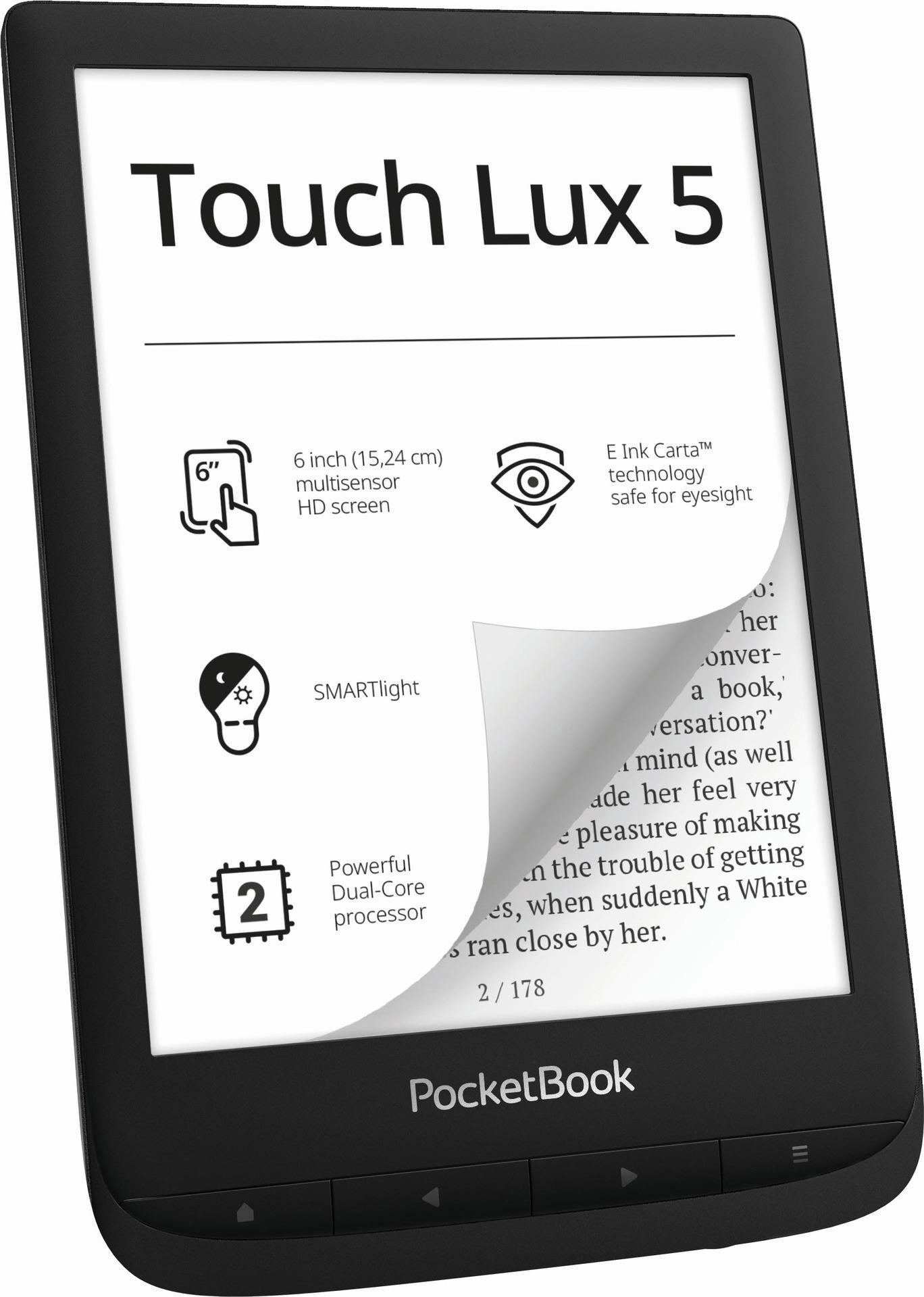 POCKETBOOK Touch Lux 5 InkBlack (SmartPackaging)  8 GB eReader InkBlack