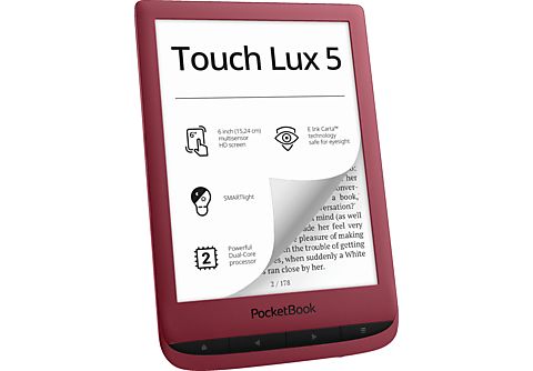 POCKETBOOK eBook Reader Touch Lux 5, RubyRed
