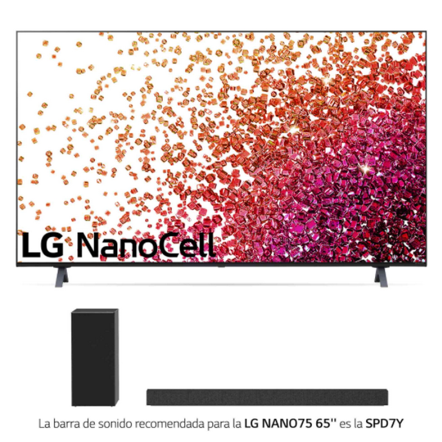 TV LED 65" - LG 65NANO756PA.AEU, UHD 4K, SmartTV webOS 6.0, Imagen 4k Quad Core, Gaming TV, HDR10 Pro y HLG