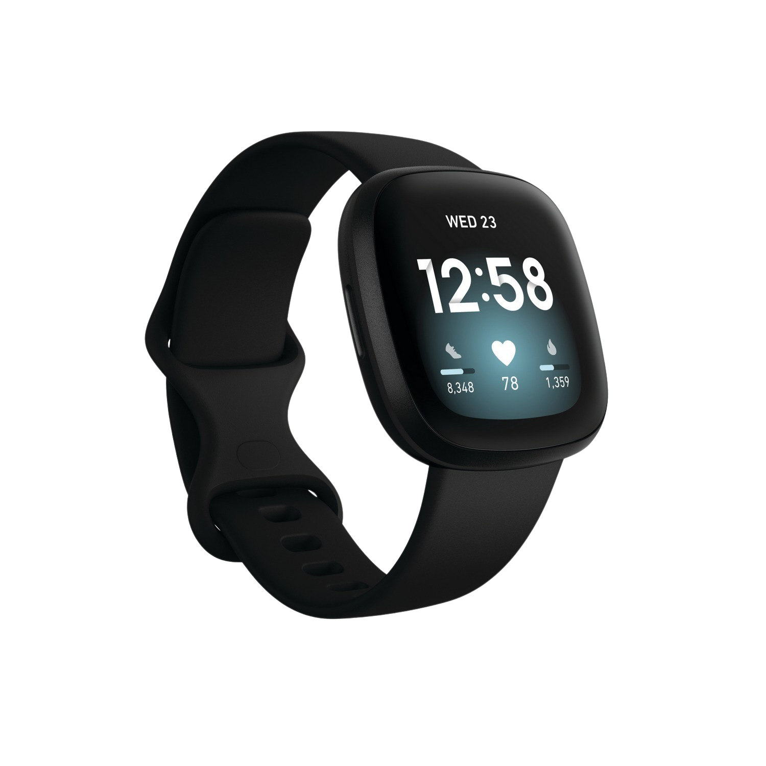 Smartwatch - Fitbit Versa 3, 6 meses incluidos de suscripción a Fitbit Premium, GPS, Autonomía 6 días, Negro