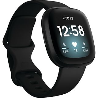 Smartwatch - Fitbit Versa 3, 6 meses incluidos de suscripción a Fitbit Premium, GPS, Autonomía 6 días, Negro