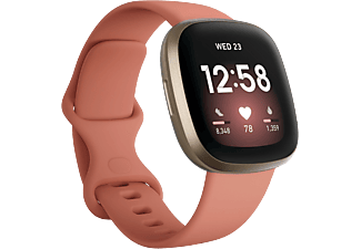 Smartwatch - Fitbit Versa 3, 6 meses incluidos de suscripción a Fitbit Premium, GPS, Autonomía 6 días, Rosa