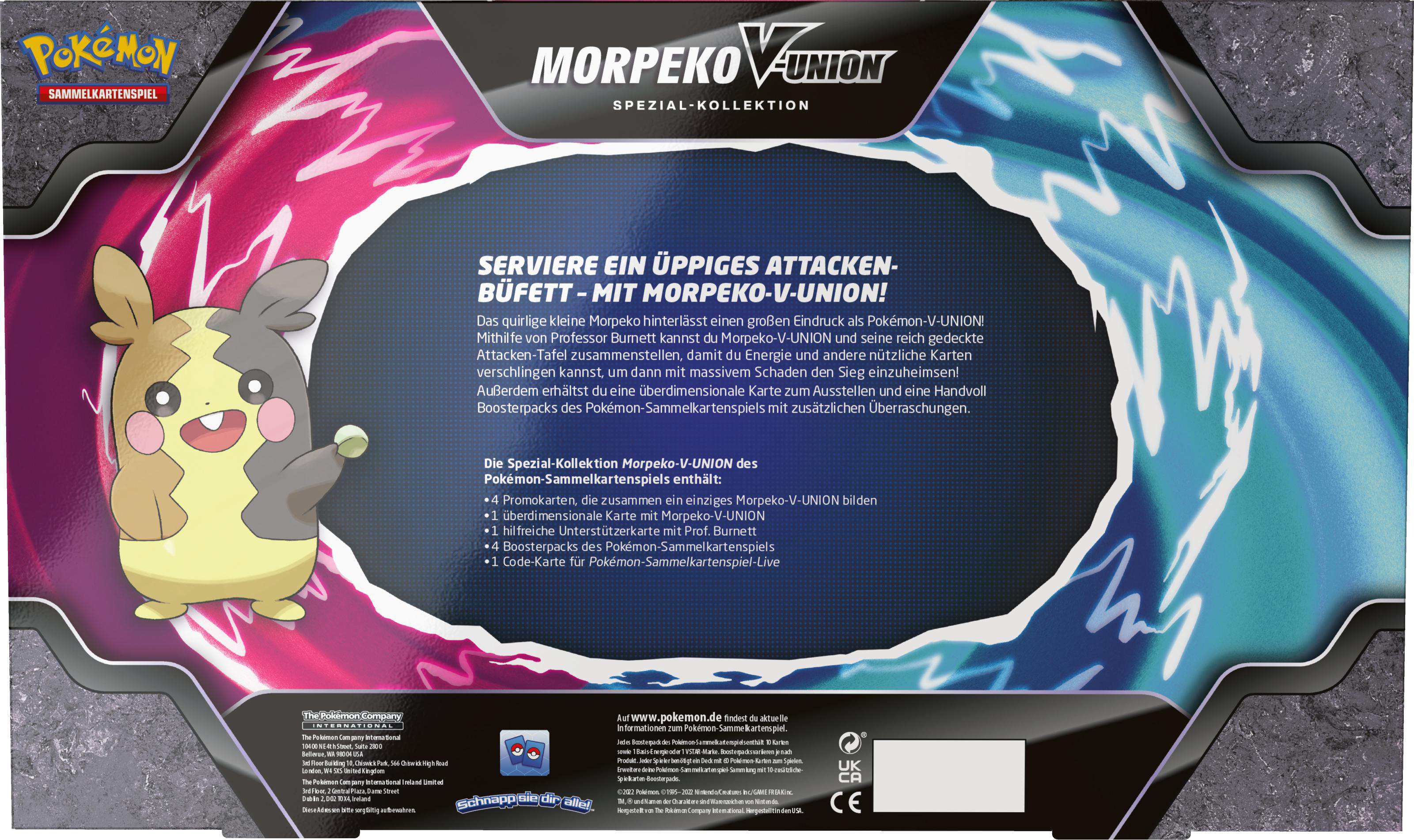 POKEMON PKM Morpeko-V-Union Spezial-Koll DE Sammelkarten