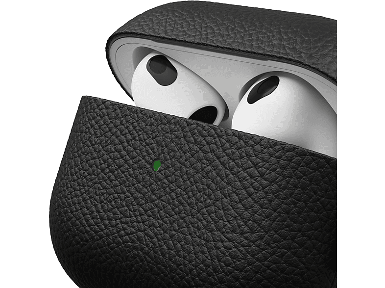 Thumbnail - KEYBUDZ Artisan Leder Schutzhülle für Apple AirPods 3 Case Schutzcase, Schwarz