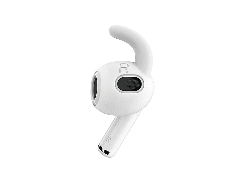 KEYBUDZ EarBuddyz Silikon Ohrhörer Aufsätze für Apple AirPods 3 Ohrpolster, Weiß