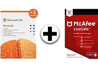 Microsoft 365 Personal + McAfee LiveSafe incl. VPN (1jaar)