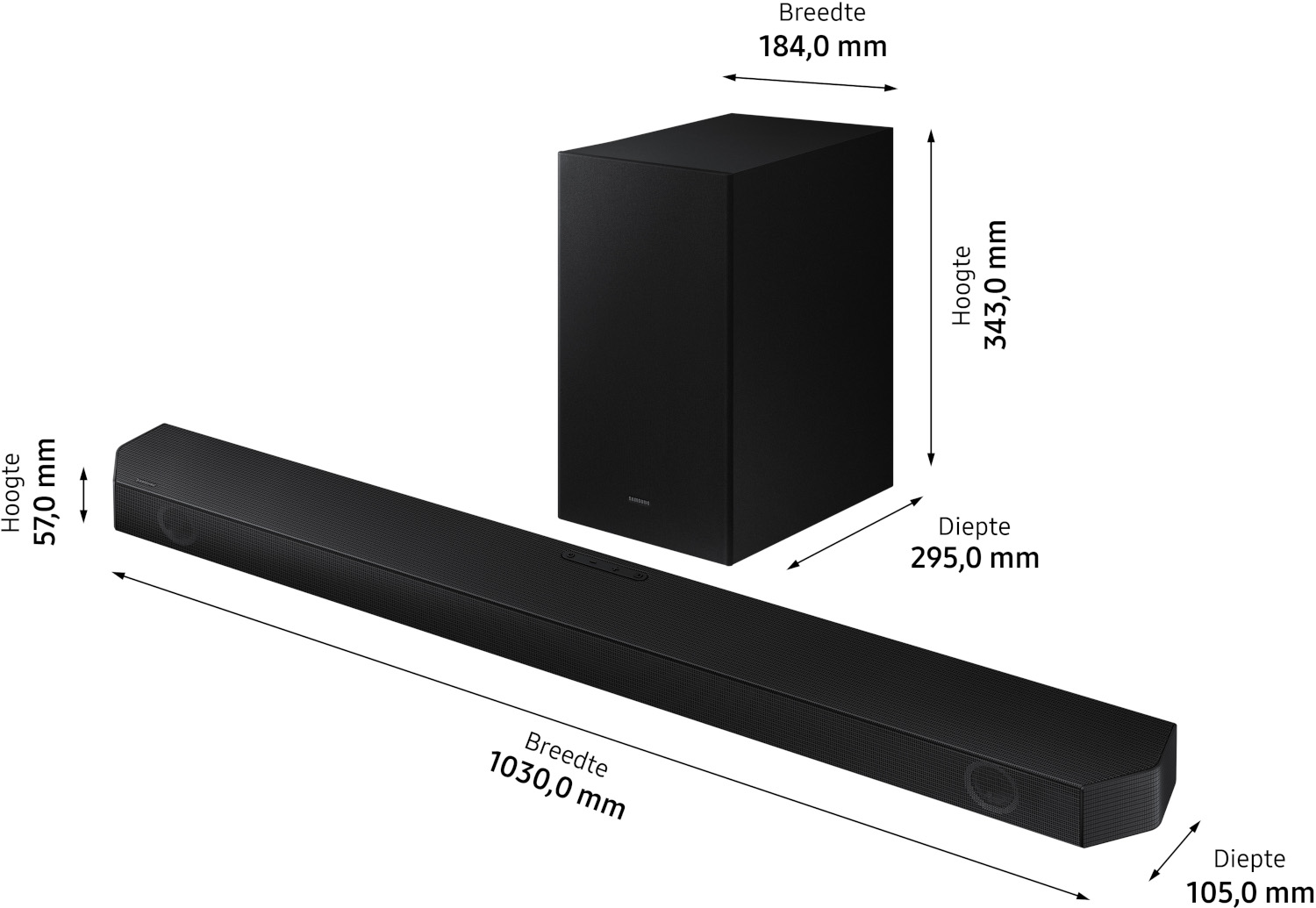 SAMSUNG Cinematic Q-series soundbar + subwoofer (HW-Q60B)
