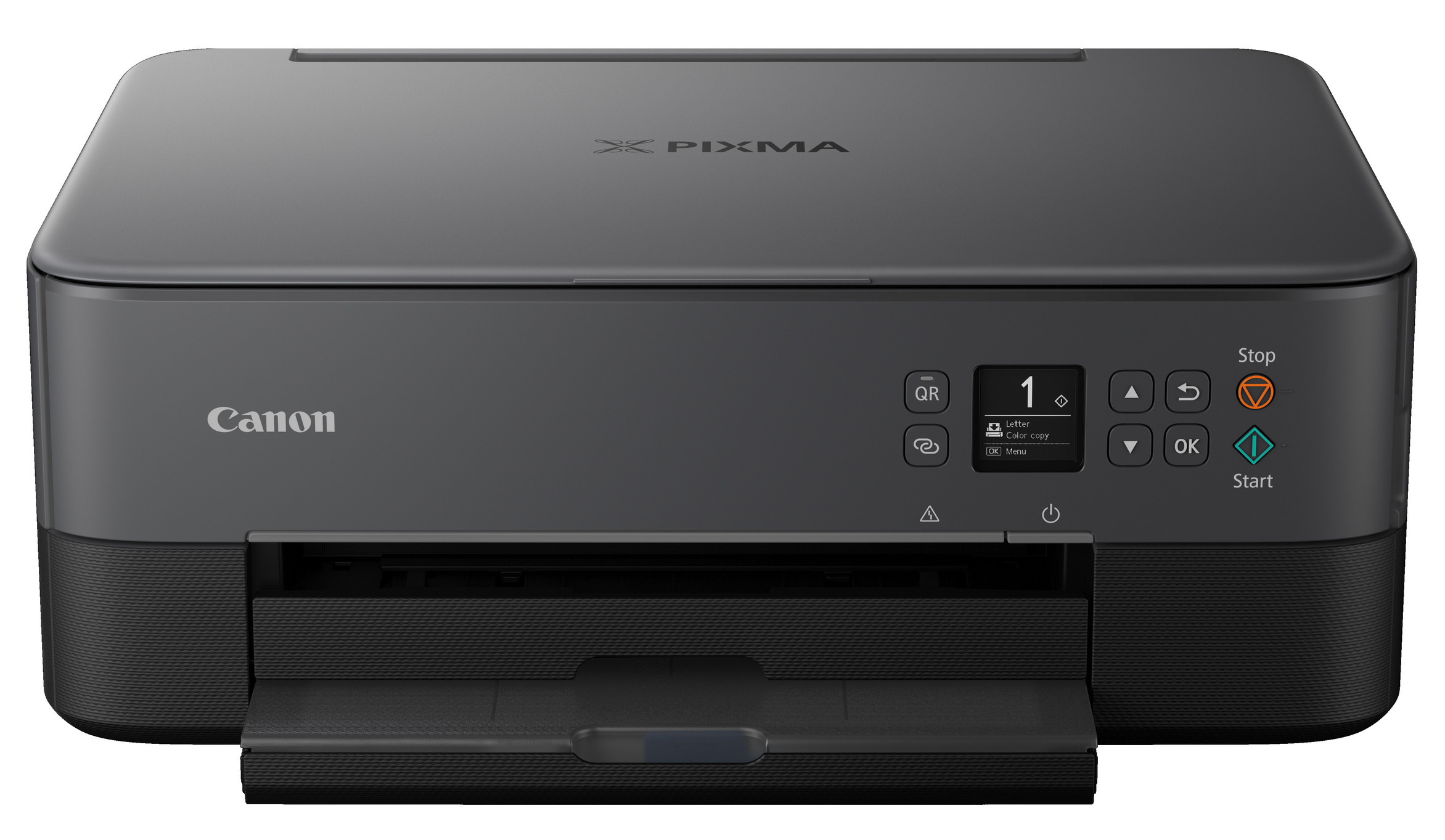 Ein Canon Pixma-Drucker mit geöffnetem Papiereinzug.