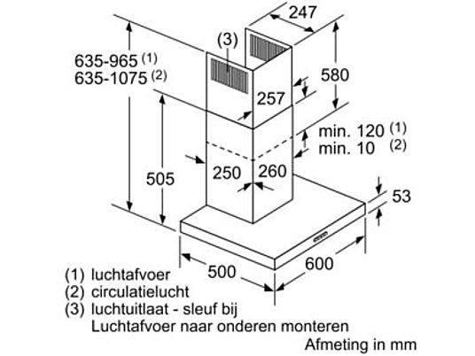 SIEMENS Hotte murale B (LC66BBM50)