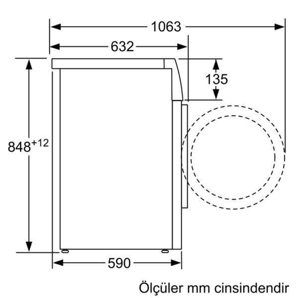 BOSCH WA14LPH1TR C Enerji Sınıfı 10 Program 10Kg Yıkama Kapasiteli Çamaşır Makinesi