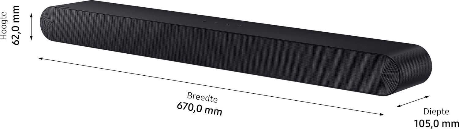SAMSUNG Compact All-in-one S-series Soundbar (HW-S60B)