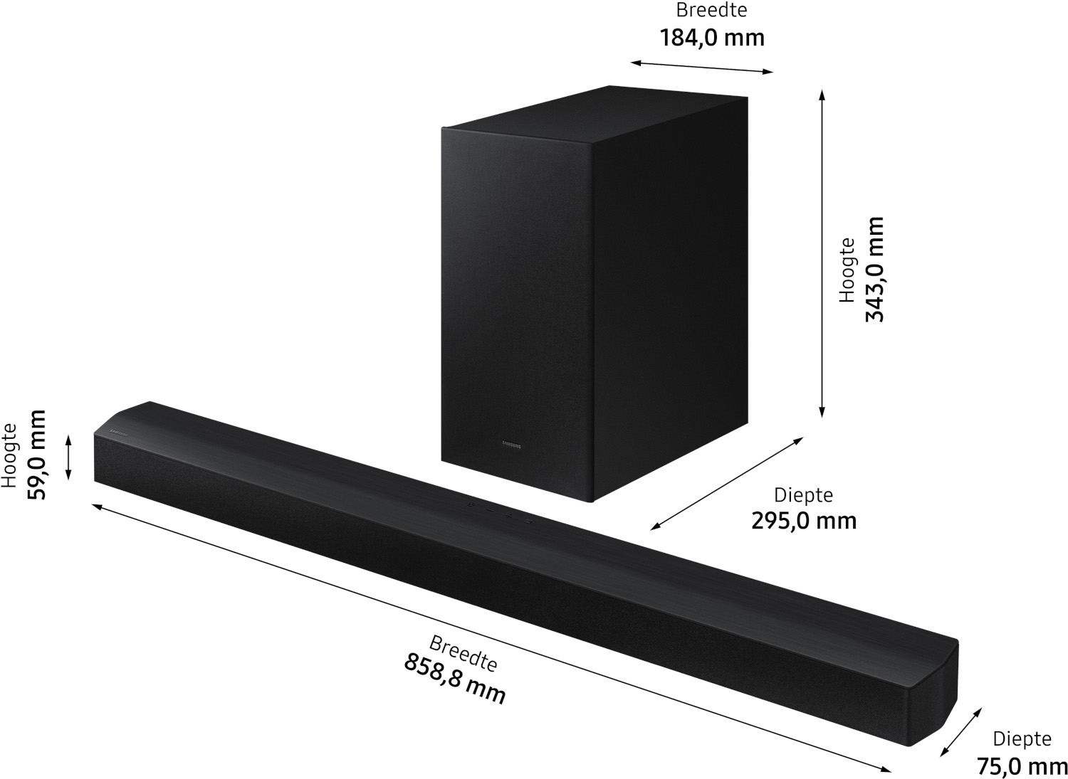 SAMSUNG Essential B-series soundbar + subwoofer (HW-B450)