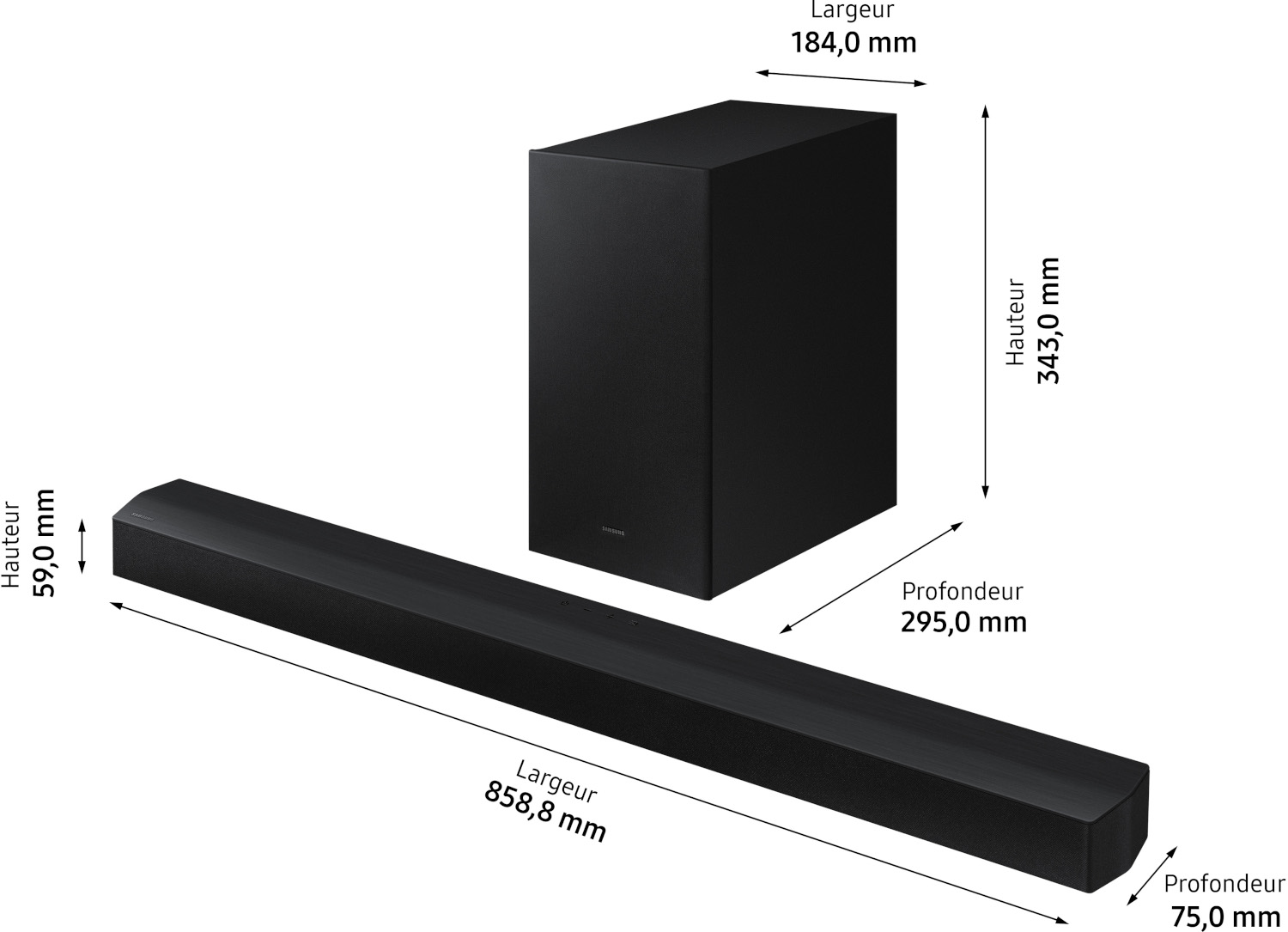 SAMSUNG Essential B-series soundbar + subwoofer (HW-B450)