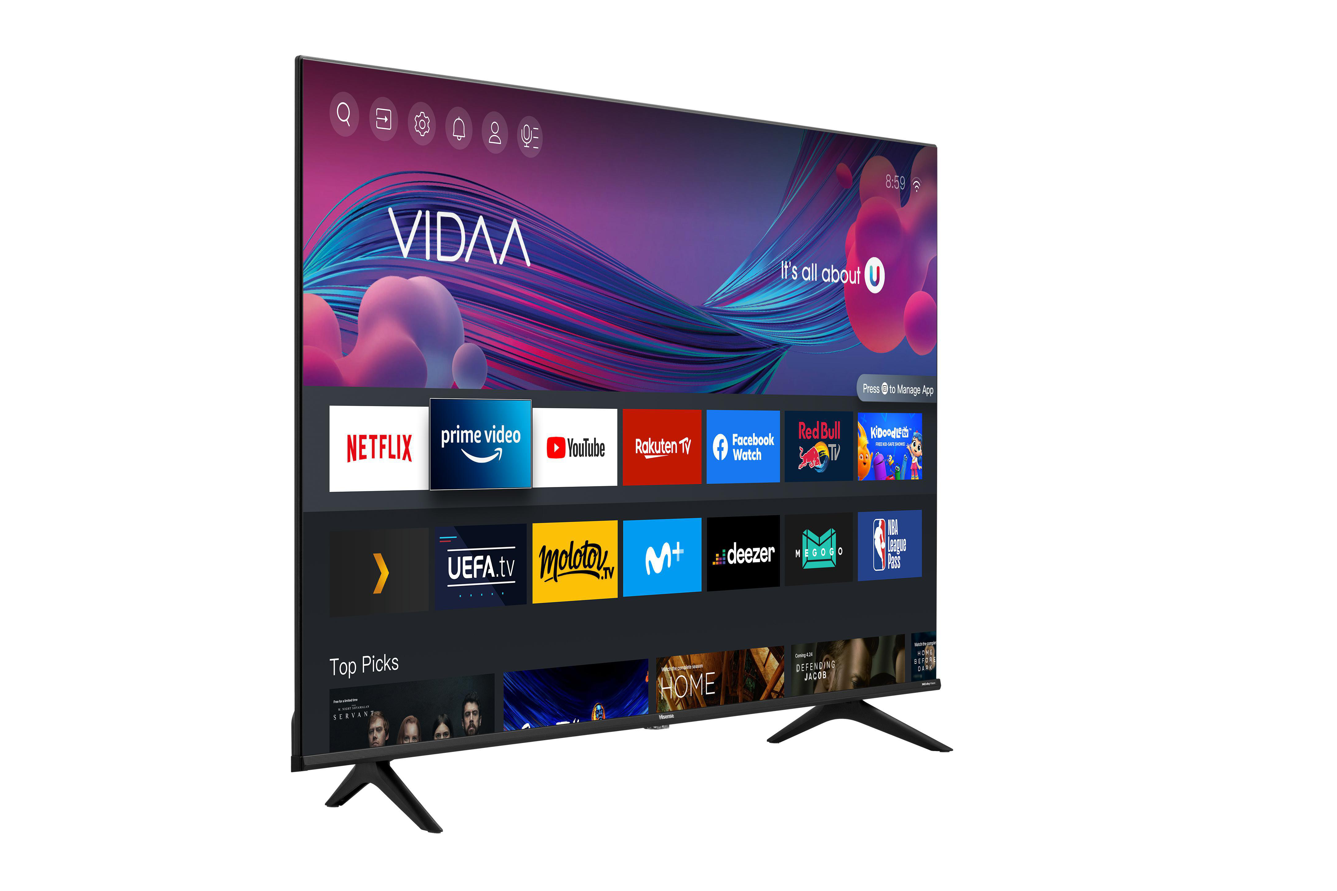 HISENSE 65A6BG LED 164 (Flat, 65 cm, / SMART TV, Zoll U5) TV UHD VIDAA 4K