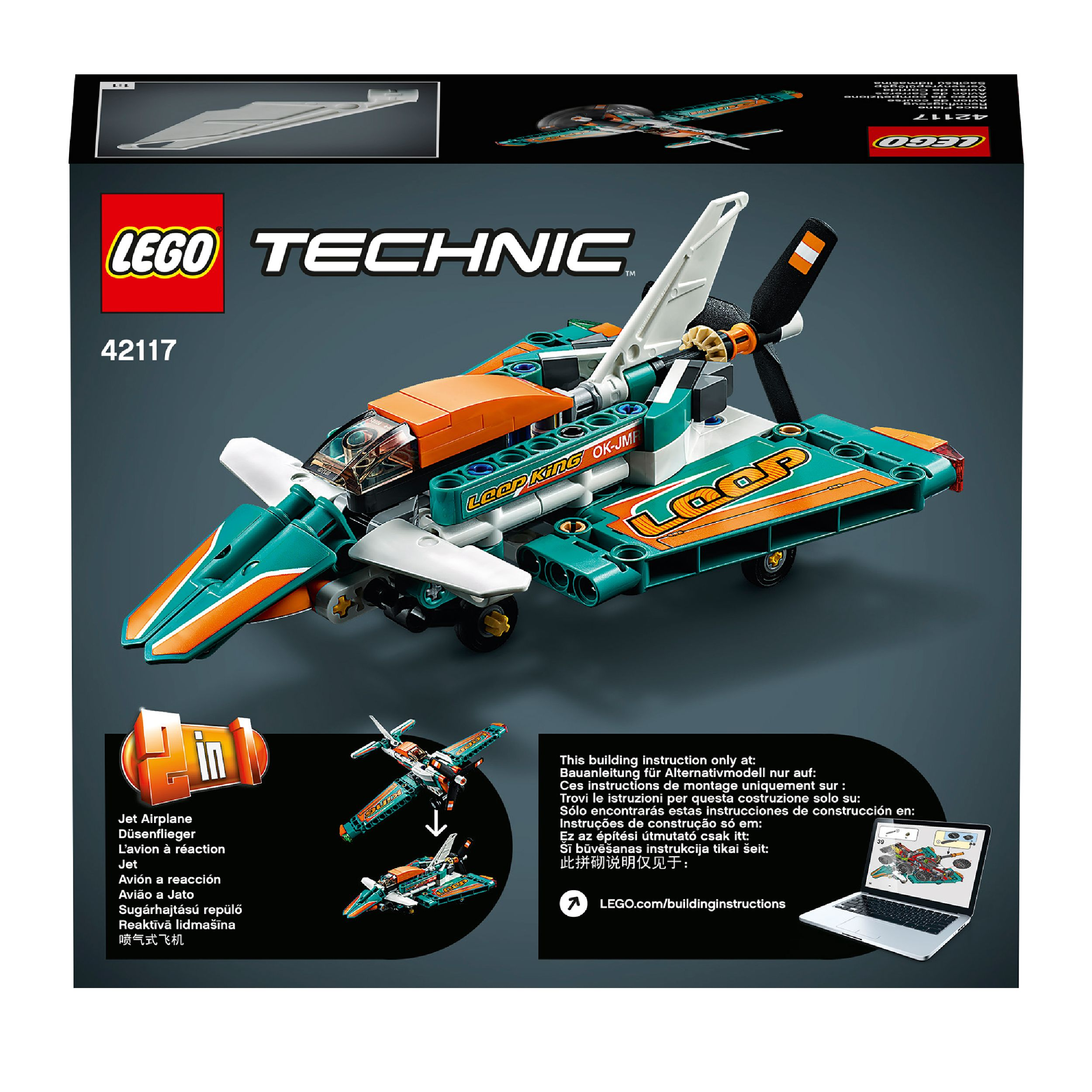 42117 LEGO Bausatz, Rennflugzeug Technic Mehrfarbig