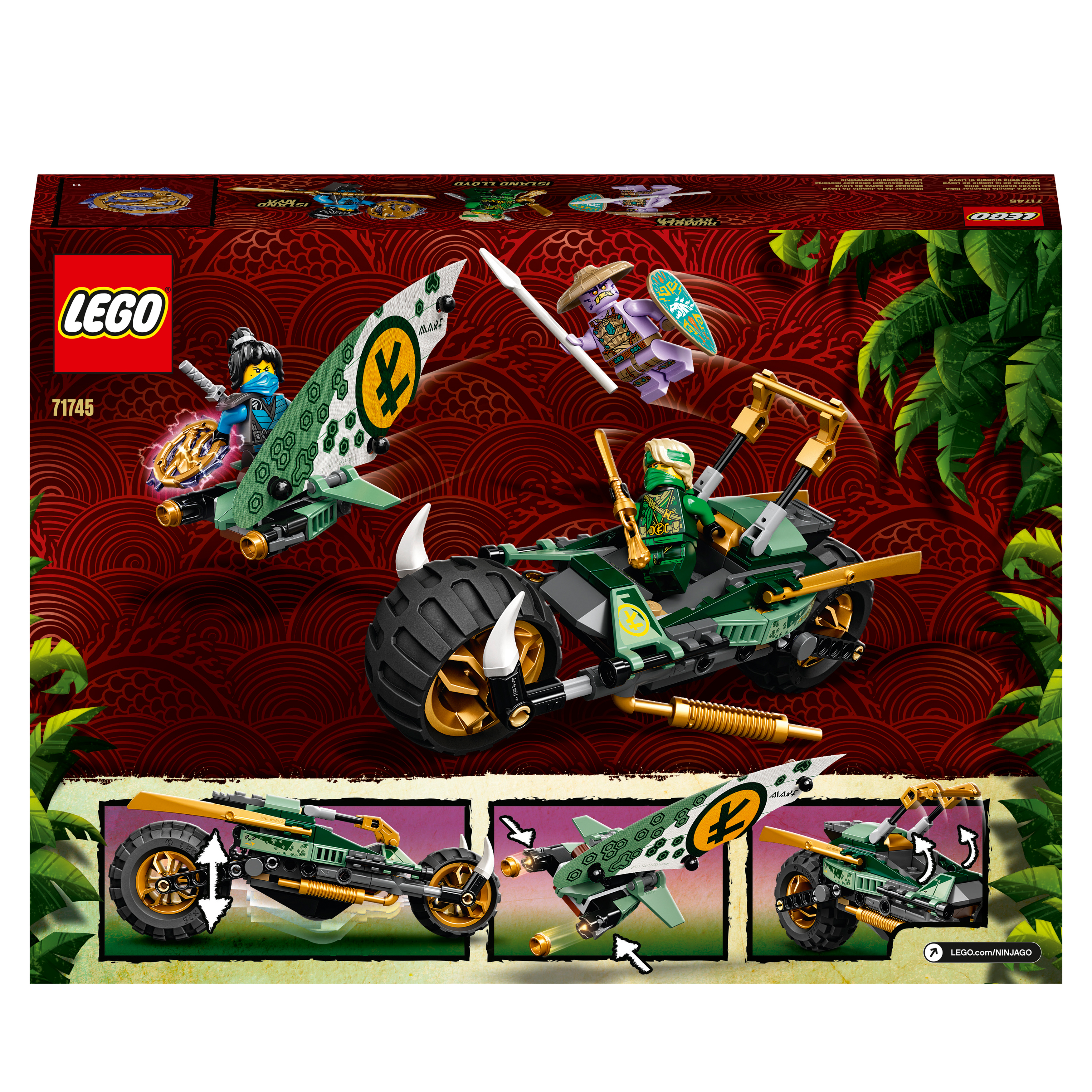 LEGO 71745 Lloyds Dschungel-Bike Bausatz, Mehrfarbig