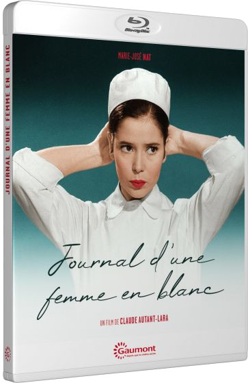 Pochette Blu-ray avec une femme en blanc. Titre : 'Journal d'une femme en blanc'. Un film de Claude Autant-Lara.