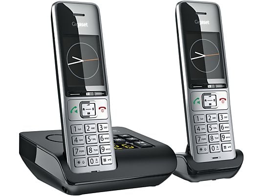 GIGASET COMFORT 500A Duo - Téléphone sans fil (Noir/Argent)