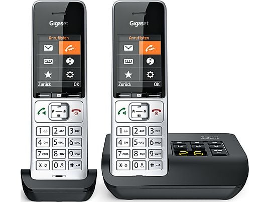GIGASET COMFORT 500A Duo - Téléphone sans fil (Noir/Argent)