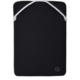 Funda portátil - HP 2F2J1AA, Para portátil de 14", 35.56 cm, Universal, Reversible, Neopreno, Negro y plata